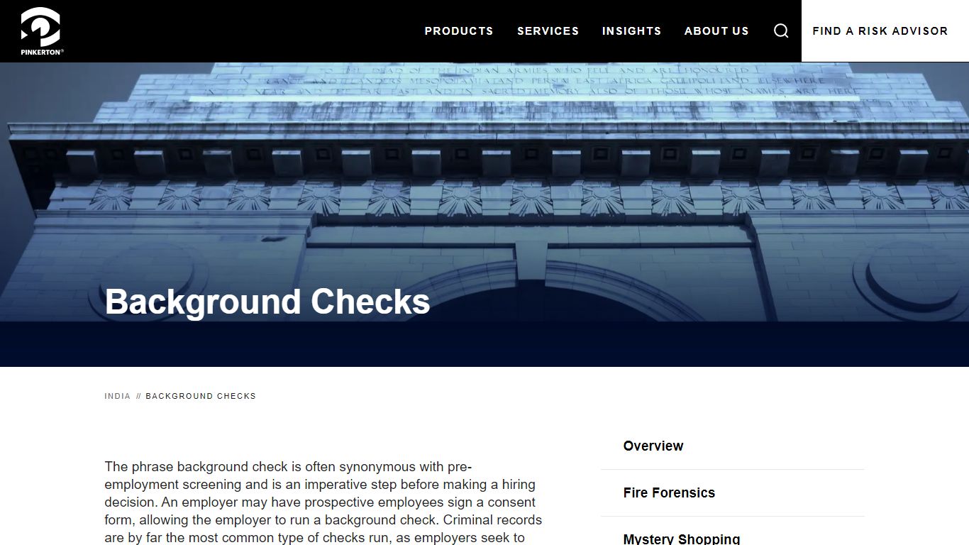 Background Checks | Pinkerton